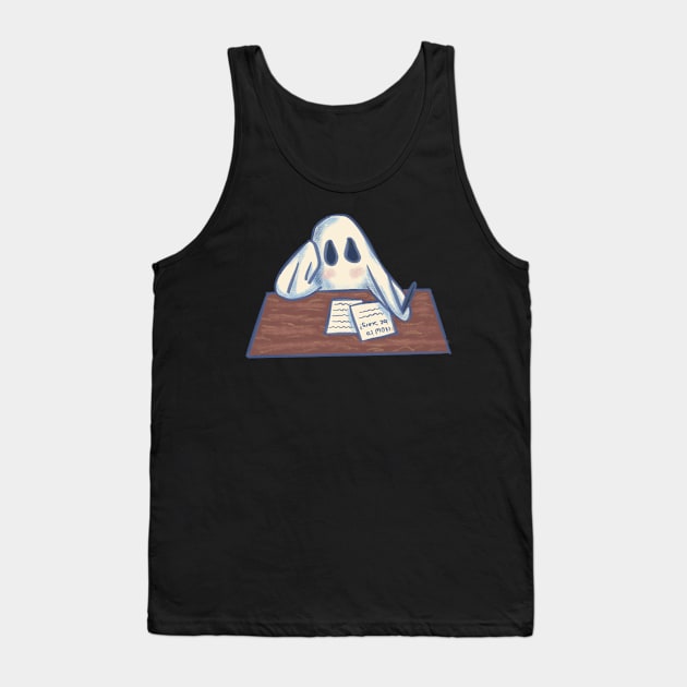 Ghostie Studying For Finals Tank Top by danyellysdoodles